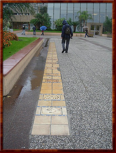17 - Cannes - Walking in the rain, on the Walk of Fame.JPG