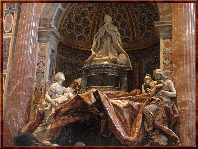 029 Vaticaan - Grafmonument voor Alexander VII - Bernini's laatste werk   .JPG