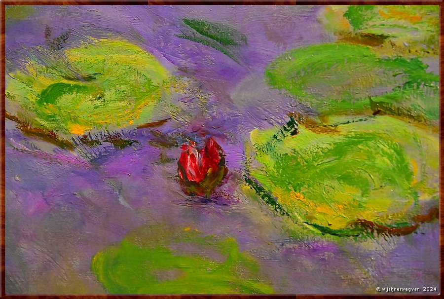 

Canberra - National Gallery
'Nymphas (Waterlillies)', Claude Monet (1917)'
Uit Monet's serie Waterlillies, bestaande uit 250 olieverfschilderijen  -  51/71