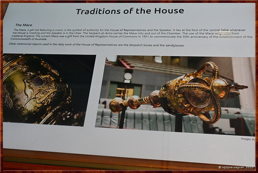 

Canberra - Parliament House
'The Mace', gebschenk van het Britse Lagerhuis  -  11/69