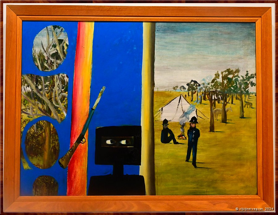 

Sydney, Art Gallery of New South Wales
'The Camp', Sidney Nolan (1946)
van zijn Ned Kelly serie  -  57/70