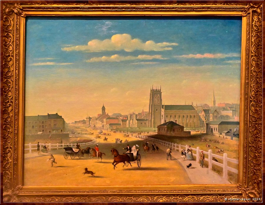 

Melbourne
National Gallery of Victoria Australia 
'Swanston Street from the Bridge', Henry Burn (1861)  -  10/50