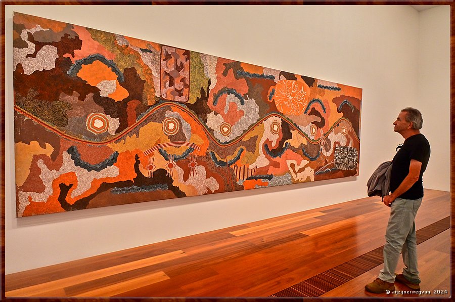 

Melbourne
National Gallery of Victoria Australia 
'Spirit Dreaming through Napperby country', 
Tim Leura Tjapaltjarri, Clifford Possum Tjapaltjarri (1980)  -  13/50