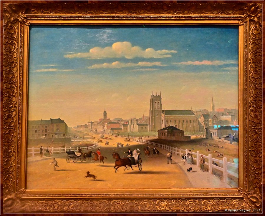 

Melbourne
National Gallery of Victoria Australia'
'Swanston Street from the Bridge', Henry Burn (1861)  -  15/50