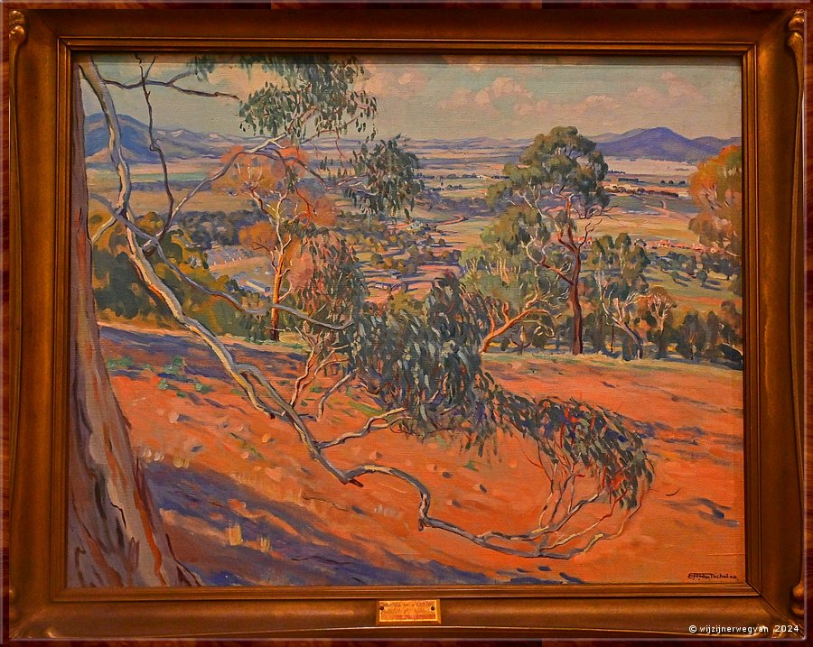 

Melbourne
National Gallery of Victoria Australia 
'Canberra from Red Hill', Hilda Rix Nicholas (1927)  -  30/50