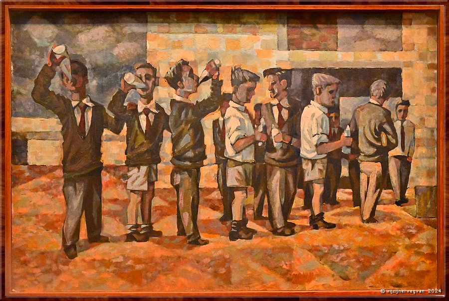 

Melbourne
National Gallery of Victoria Australia 
'The schoolyard', Douglas Green (1961)  -  37/50