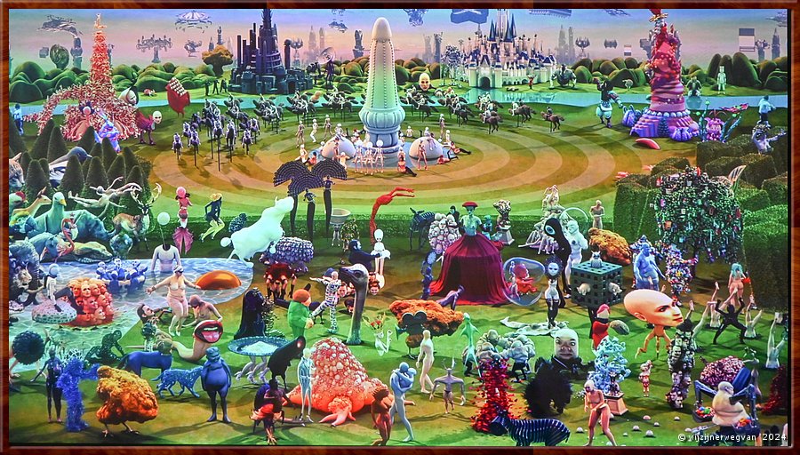 

Melbourne
National Gallery of Victoria International
'Speculum, Paradise', Smack (2024)
Het drieluik is genspireerd op Jeroen Bosch, Tuin der Lusten  -  8/86