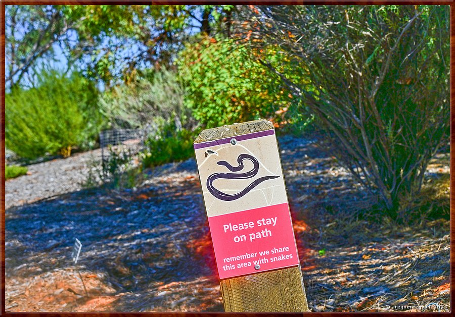 

Port Augusta
The Australian Arid Lands Botanic Garden
Remember we share this area with snakes  -  10/38