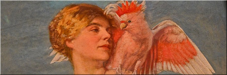 29-03-2024 - Melbourne - National Gallery of Victoria - 'Winged words (Portrait of the artist's wife)', Meyer Alston (1926)