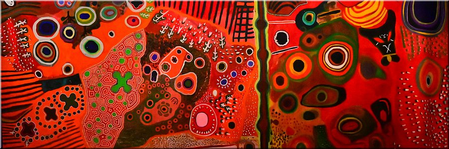 8 jan 2024 - Canberra - National Museum - 'Map of living waters' (1996)