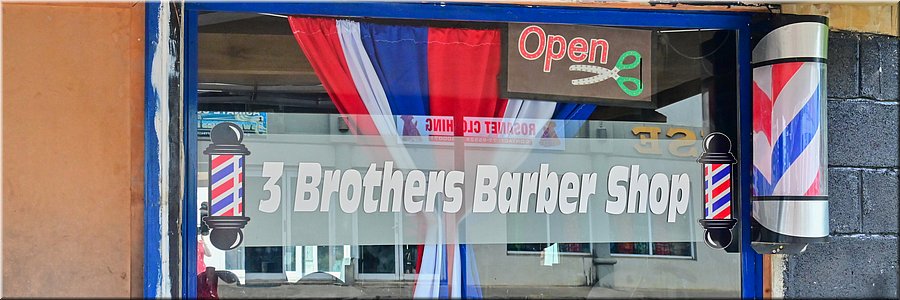 1 mrt 2026
Nuku'alofa (Tonga)
Ondanks het veelbelovende bordje laat ook de kapper op zondag verstek gaan