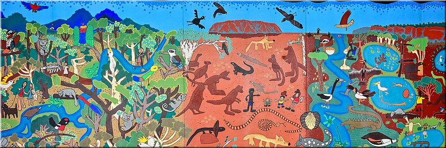 4 augustus 2026
Kakadu National Park
Bowali Visitor Centre
'Caring for Country',  2e en 3de klas scholieren, (1997)